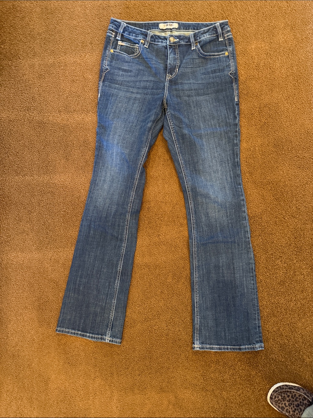Bootcut Womens Denim Jeans In Medium Blue